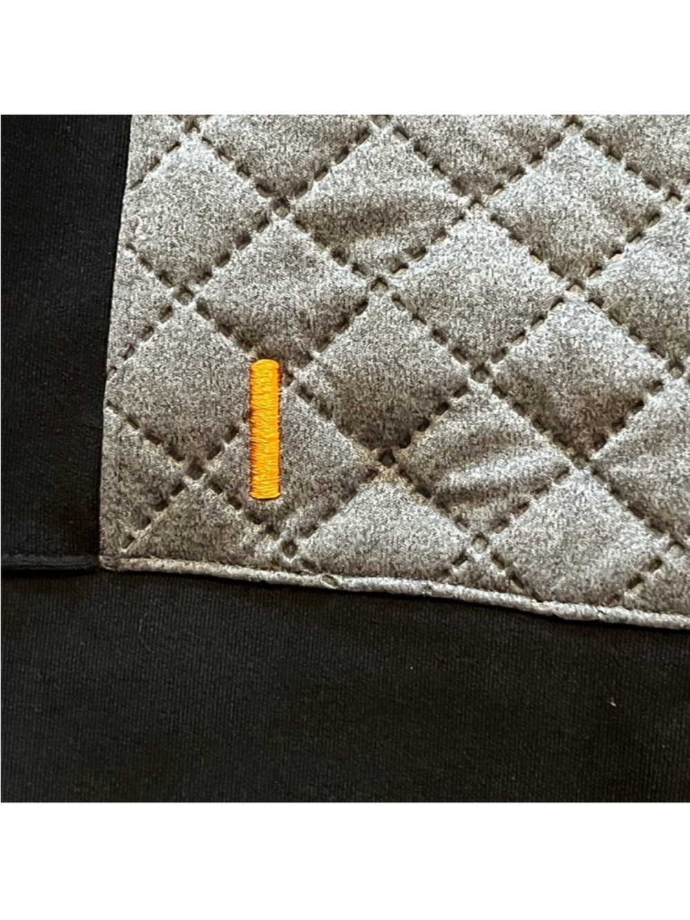 Lucy Gray and Black Quilted Athletic Jacket size medium zip front - Picture 9 of 9